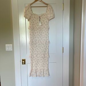 NWT! Bump friendly, maternity bodycon/ruffle dress!